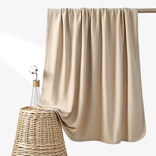 Merino Wool & Organic Cotton Toddler Blanket- Passive Temperature Regulating,52.5" x 40",Oatmeal