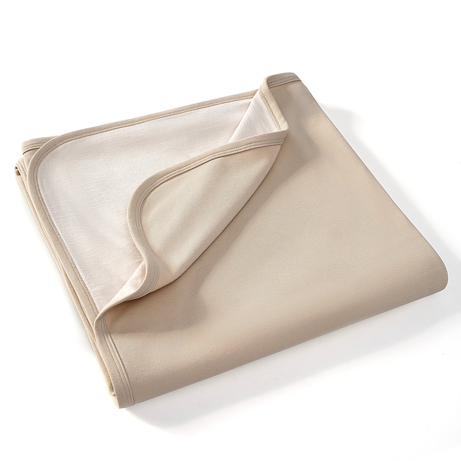 Merino Wool & Organic Cotton Toddler Blanket- Passive Temperature Regulating,52.5" x 40",Oatmeal